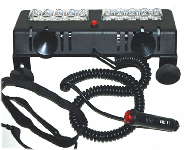 Amber And White Ex-04 Led Dual Visor Strobe