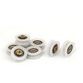 Uxcell Round Groove Nylon Pulley Wheels Roller 8 Pcs For 5mm Rope