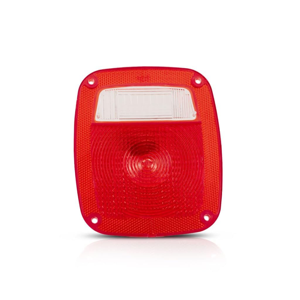 Tail Light Lens For Jeep Wrangler 1987 To 1995 Driver Or Passenger Side Single Piece With Gasket Replacement Ch2808106 And