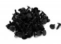 100 Pieces Plastic Rivet Fastener Push Clips For Car Auto Fender 4 7mm Hole Size Black Body Bumper And Door