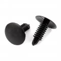 Xmhf 100pcs 4 7mm Hole Plastic Rivets Fastener Push Clips Black For Car Auto Fender 