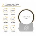 Scosche M21009-20 Baseclamp 9a Panoramic View Mirror With 2 0a Tube Clamp For Atv S Utv S And Side X Sides
