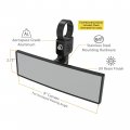 Scosche M21009-20 Baseclamp 9a Panoramic View Mirror With 2 0a Tube Clamp For Atv S Utv S And Side X Sides