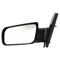 Driver Side Door Mirror For Gmc Safari 1990 2005 Black Housing Plastic Manual Adjustment Clear Glass Replacement 15757377 
