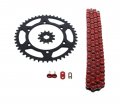Kawasaki Kdx200 200 Kdx220 220 Red Chain Sprocket Black 12 47 110l 