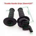 Tc-motor Black Twist Throttle Handle Grips Green Cable For Xr50 Crf50 Crf70 Klx110 Ssr Ttr Thumpstar Chinese Pit Pro Dirt Bike