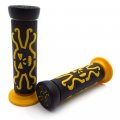 Httmt Xh4089- Left 7 Right 1 Universal Yellow Skull Motorcycle Grips Compatible With Left Side 22mm 8 25mm Hand
