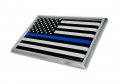 Elektroplate Premium Large Police Thin Blue Line Flag All Metal Emblem For Cars Trucks And Auto Universal Fit At 4 X 2 625