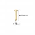Uxcell Small Tiny Hardware Nails Iron 1 2x8mm Dxl For Diy Decorative Wooden Boxes Accessories Gold Tone 200pcs