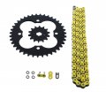 Fits Honda Trx250r 250r 520-96 Yellow O Ring Chain Sprocket Black 14 39