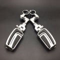 Smt-chrome Short Angled Adjustable Highway Peg Mounting Kit Airflow Footrest Compatible With V-star Roadstar Suzuki Boulevard