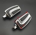 Smt-chrome Short Angled Adjustable Highway Peg Mounting Kit Airflow Footrest Compatible With V-star Roadstar Suzuki Boulevard
