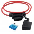Zookoto Inline Fuse Holder 16 Awg Gauge Copper Wire Car Auto Blade Waterproof With 15 Amp 