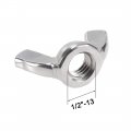 Uxcell 1 2 -13 Wing Nuts 304 Stainless Steel Shutters Butterfly Nut Hand Twist Tighten Fasteners Parts 1pcs