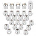 Wheel Lug Nuts 12x1 5 Thread Open End Chrome Plated Alloy Steel 20 Pieces For Lexus Gx470 Gx460 Lx450 Chevrolet Colorado