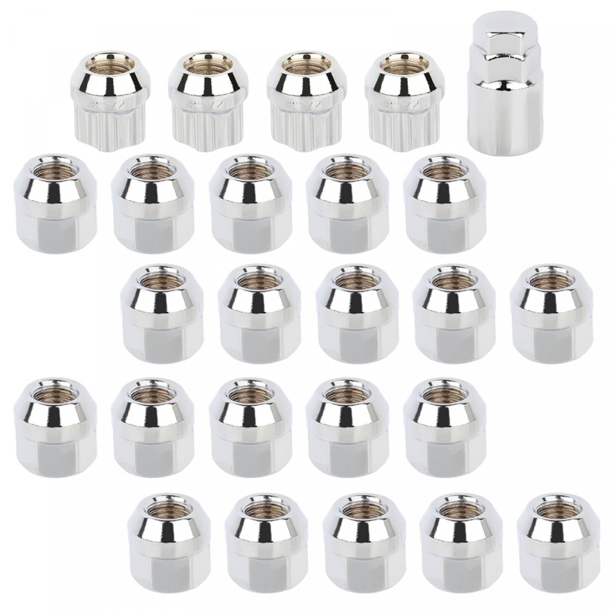 Wheel Lug Nuts 12x1 5 Thread Open End Chrome Plated Alloy Steel 20 Pieces For Lexus Gx470 Gx460 Lx450 Chevrolet Colorado