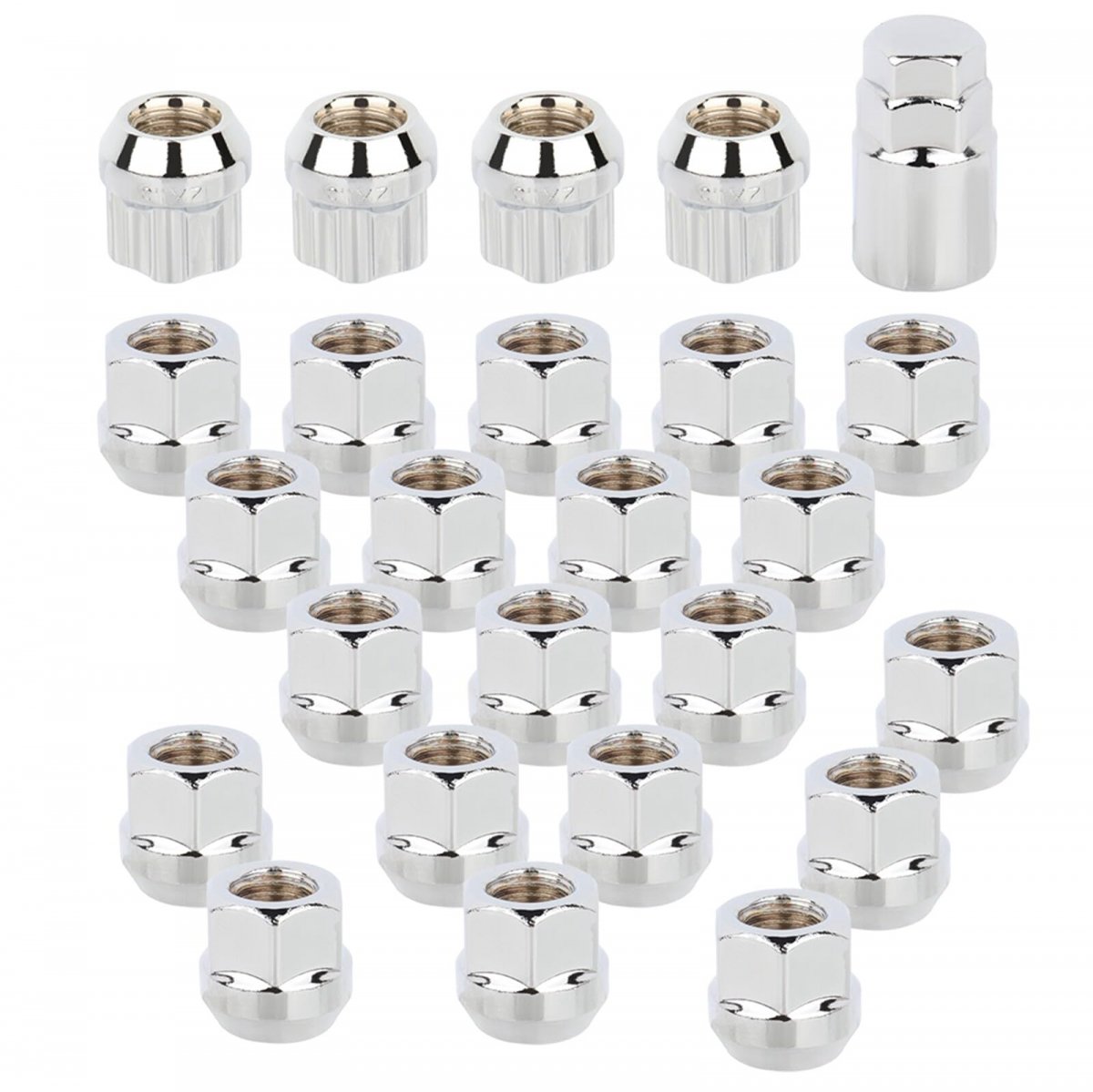Wheel Lug Nuts 12x1 5 Thread Open End Chrome Plated Alloy Steel 20 Pieces For Lexus Gx470 Gx460 Lx450 Chevrolet Colorado