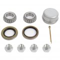 Aintier Wheel Bearing Assembly Fit Boat Trailer Galvanized Hub Axle Kit 4 On Bolt Circle 2000lb Lug Greased Bearings L44643
