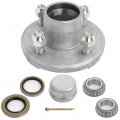 Aintier Wheel Bearing Assembly Fit Boat Trailer Galvanized Hub Axle Kit 4 On Bolt Circle 2000lb Lug Greased Bearings L44643