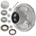 Aintier Wheel Bearing Assembly Fit Boat Trailer Galvanized Hub Axle Kit 4 On Bolt Circle 2000lb Lug Greased Bearings L44643