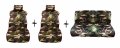 Erpart Set Of 2x Front 1x Rear Neoprene Waterproof Seat Covers Drapes In Camo Camouflage Compatible With Jeep Wrangler Jk Jku