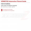 Vipmotoz Full Led Strip Side Marker Lights Fender Parking Lamps Compatible With 2020-2023 Hyundai Sonata Chrome Housing Clear