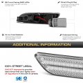 Vipmotoz Full Led Strip Side Marker Lights Fender Parking Lamps Compatible With 2020-2023 Hyundai Sonata Chrome Housing Clear