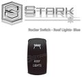 Stark Laser Etched Led Rocker Switch Dual Light 20a 12v On Off 5pin Blue Roof Lights Design 