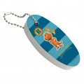 Graphics More Dinosaur Train Buddy T-rex Species Blue Stripes Floating Keychain Oval Foam Fishing Boat Buoy Key Float