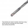 Uxcell 4mm Cutting Dia Cemented Carbide Twist Extra Long Drill Bit With Round Straight Shank For Hardened Steel Stainless 100mm