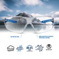 Safety Glasses Ge115c Scratch Resistant Clear Protective Lenses With Uv Shielding For Construction Labs And Outdoor Work Black