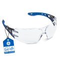 Safety Glasses Ge115c Scratch Resistant Clear Protective Lenses With Uv Shielding For Construction Labs And Outdoor Work Black