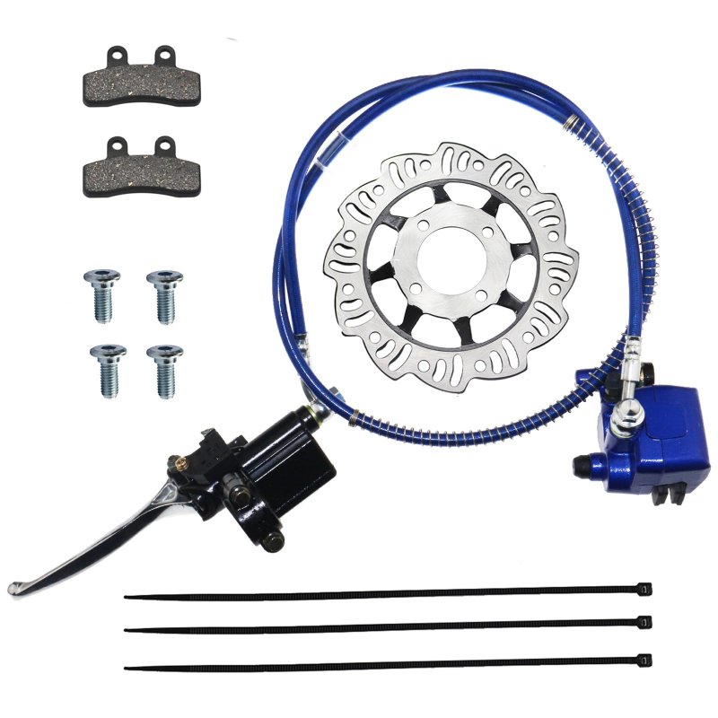 Front Disc Brake Master Cylinder Caliper Assembly Kit With Plate And Pads For 50cc 70cc 90cc 110cc 125cc Dirt Bike Pit Atv