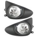 1 Pair Of Clear Bumper Fog Lights Assembly Bulbs Switch Wiring Kit Replacement For Yaris Hatchback 2012-2014 