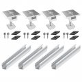 Solar Panel Bracket Aluminium Profile Mounting Rail T-shaped Centre Clamps Trapezoidal Sheet Pv Connector For Tin Roof Flat 4 X 