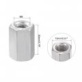 Uxcell M8 X 1 25-pitch 20mm Length 304 Stainless Steel Metric Hex Coupling Nut 5-pack