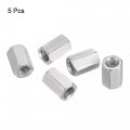 Uxcell M8 X 1 25-pitch 20mm Length 304 Stainless Steel Metric Hex Coupling Nut 5-pack