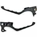 Krator Black Hand Levers Skull Cross Grooved Replaceable Medallion Emblems Compatible With Harleys