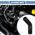 X Autohaux 1 Pcs 35mm 38 Id 102mm 4 02 Length 45 Degrees Black Car Silicone Hose Coolant Universal