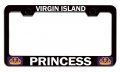 Virgin Island Princess Girly Bl Steel License Plate Frame Universal Fit For Us And Canada Auto Suv Truck Stainless Tag Holder