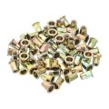 30 Pcs M8 Car Bronze Tone Carbon Steel Thread Half Hexagonal Rivet Nut 