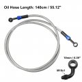 X Autohaux Brake Hose An3 28 90 Degree M10 Motorcycle Hydraulic Line Oil Pipe Fitting For Atv Motocross Racing Bike 140cm