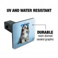 Sheepdog Bearded Collie Dog Giant Blue Sunglasses Tow Trailer Hitch Cover Plug Insert