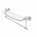 Allied Brass Rw-33tb 18 Retro Wave Collection Inch Vanity Integrated Towel Bar Glass Shelf Polished Chrome 