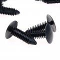 50 Pcs Universal Car Push Pin Retainer Clips Black Nylon Automotive Body Fender Bumper Shield Fasteners Rivets For Trim Panels 