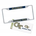 Georgia Tech Metal License Plate Frame And Sticker For Front Or Back Of Car Officially Licensed Sticker Combo Alumni 