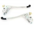 Motorcycle Rubber Tipped Lever Assembly Set W Mirror Mount Perch Clutch Drum Brake Chrome 7 8 Fits Honda Kawasaki Suzuki Yamaha 