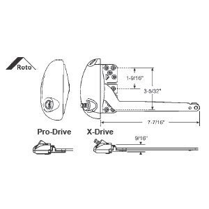 Stb Single Arm Operator Left Hand Roto Pro-drive Blue White 7-1 2