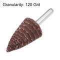 Uxcell 25mm Cone Shape Abrasive Flap Wheel 1 4 Shank For Deburring Sanding Polishing 120 Grits 10 Pcs