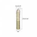 Uxcell M4x25mm Hanger Bolts 12pcs Double Ended Thread Dowel Screws For Wood Furniture